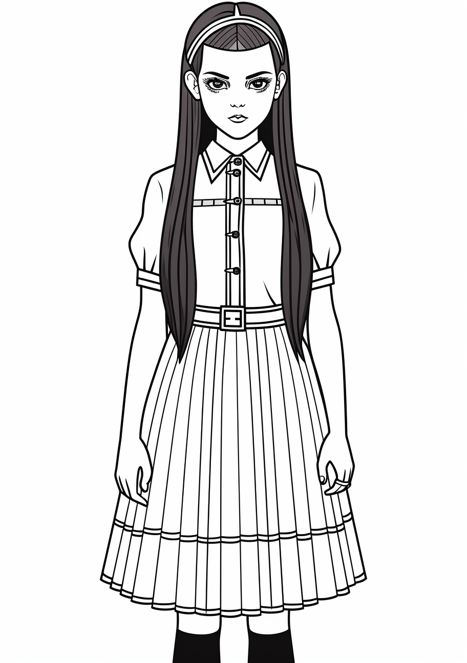 Adult Wednesday Addams Coloring Pages - Wednesday Addams Coloring Pictures  Pages Fun And Creative (@coloring) | Hero