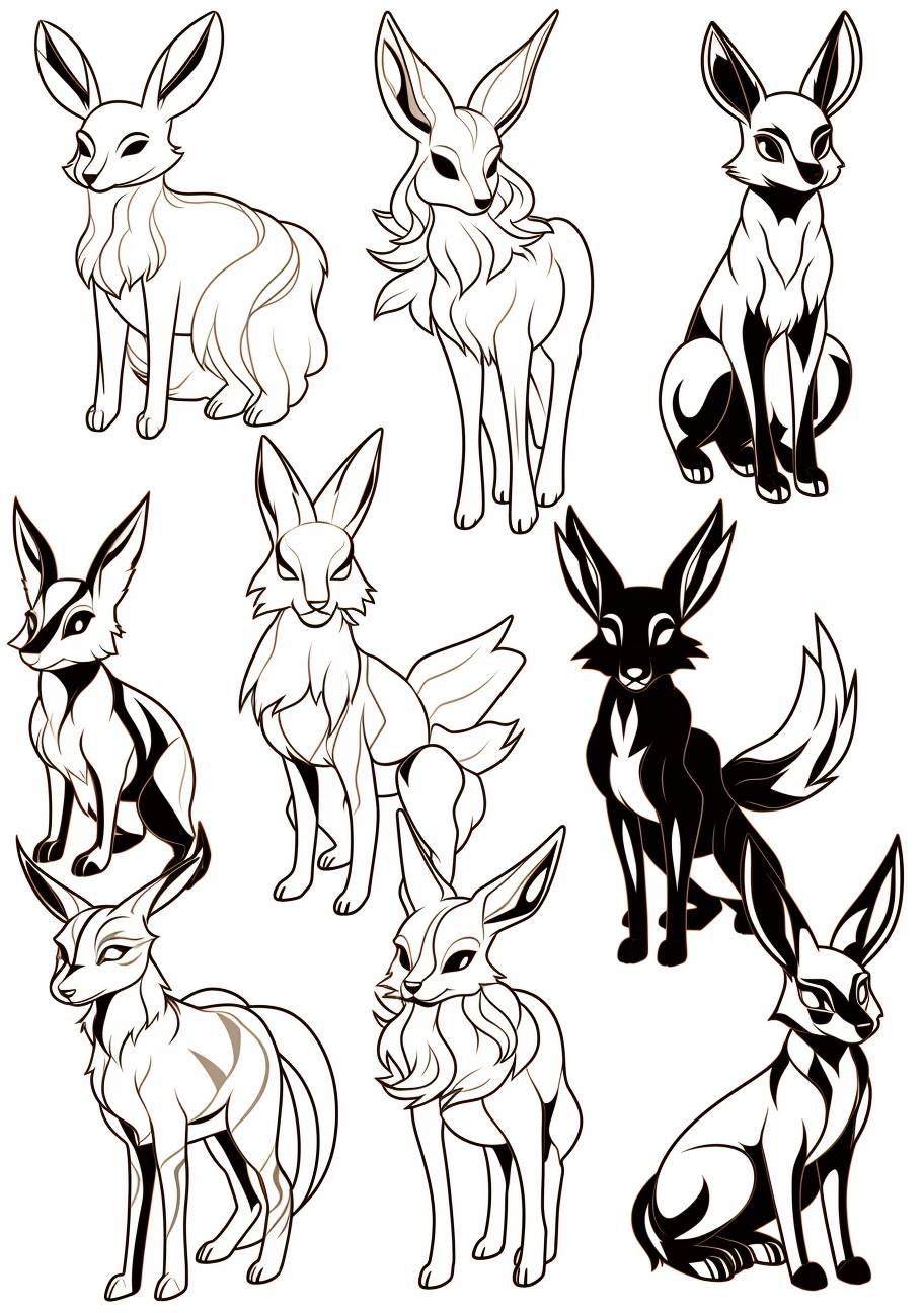 Free Pokemon Coloring Pages Eevee Evolutions, Download Free