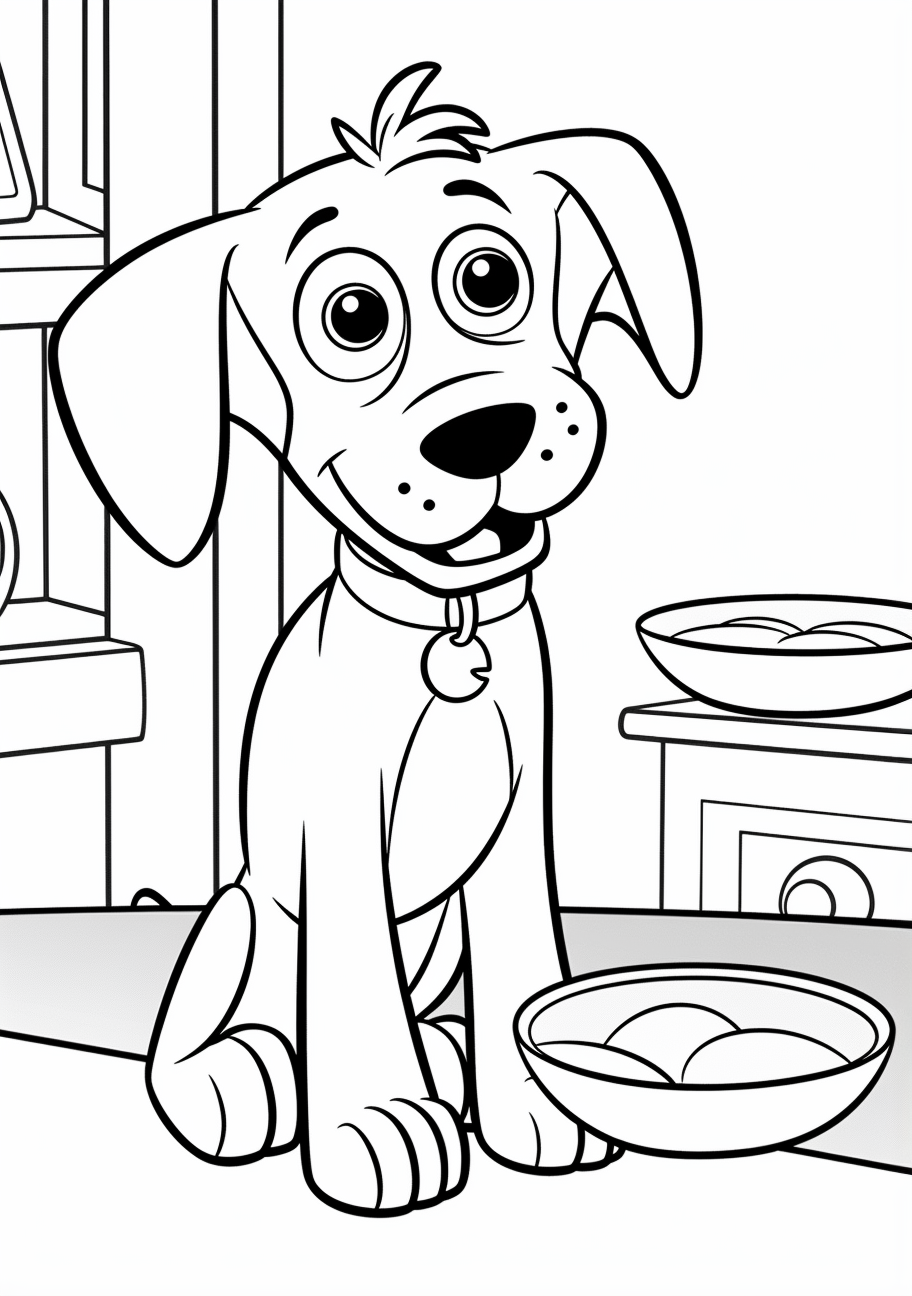 clifford puppy coloring page