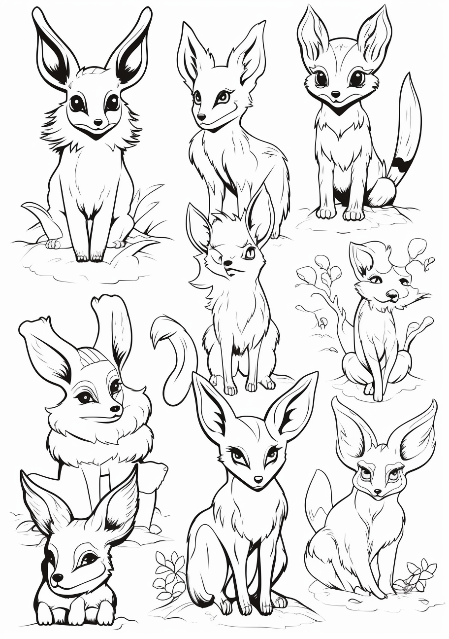 Eevee Evolutions Coloring Pages  Pokemon coloring pages, Pokemon coloring  sheets, Pokemon coloring