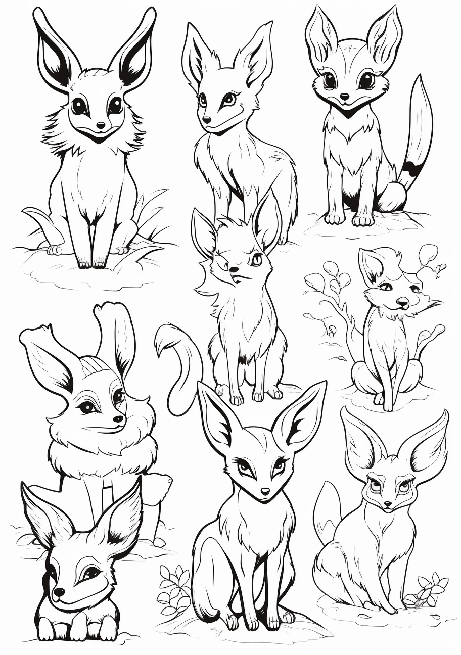 Eevee Coloring Pages - Free Printable Coloring Pages for Kids