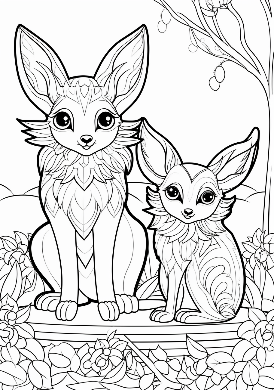 Eevee Coloring Pages - Free Printable Coloring Pages for Kids