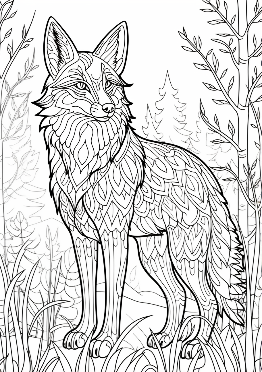 free-adult-coloring-page-fox