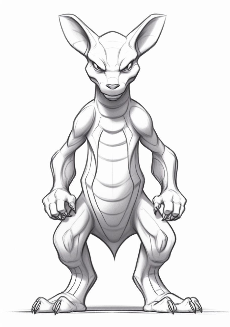 Mewtwo coloring page  Free Printable Coloring Pages