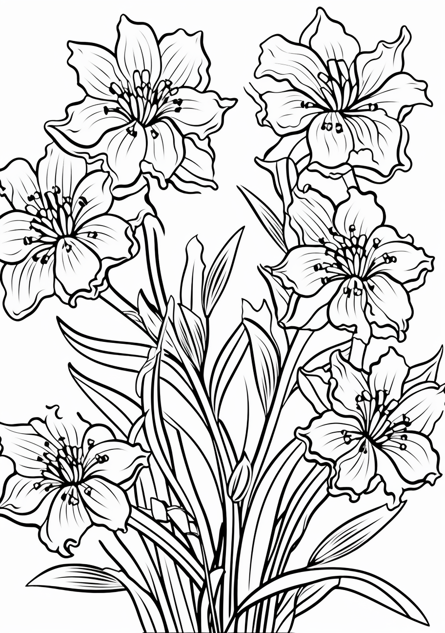Art of Flowers: A Coloring Book of Floral Designs