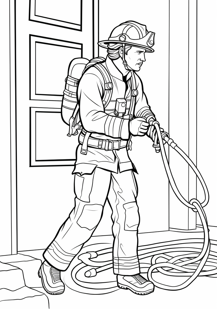 Printable Fire Station Coloring Pages Free For Kids And Adults