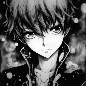 Black and white anime pfp