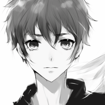 Anime Profile Picture Black and White