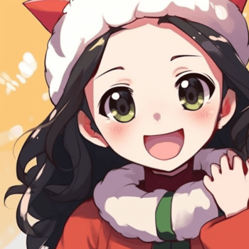 matching nezuko christmas pfp, aesthetic matching pfp ideas