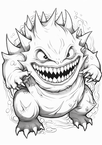 Mega Gengar Coloring Pages - Adult & Kids Coloring Fun