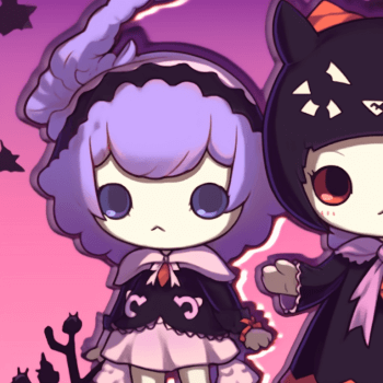 kuromi matching pfp halloween theme, aesthetic matching pfp ideas