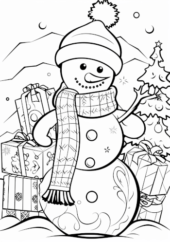 Snowman Coloring Page - Free Printable, Family Fun, Children Activities