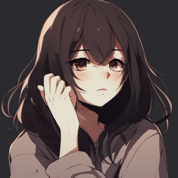 depressed anime girl pfp