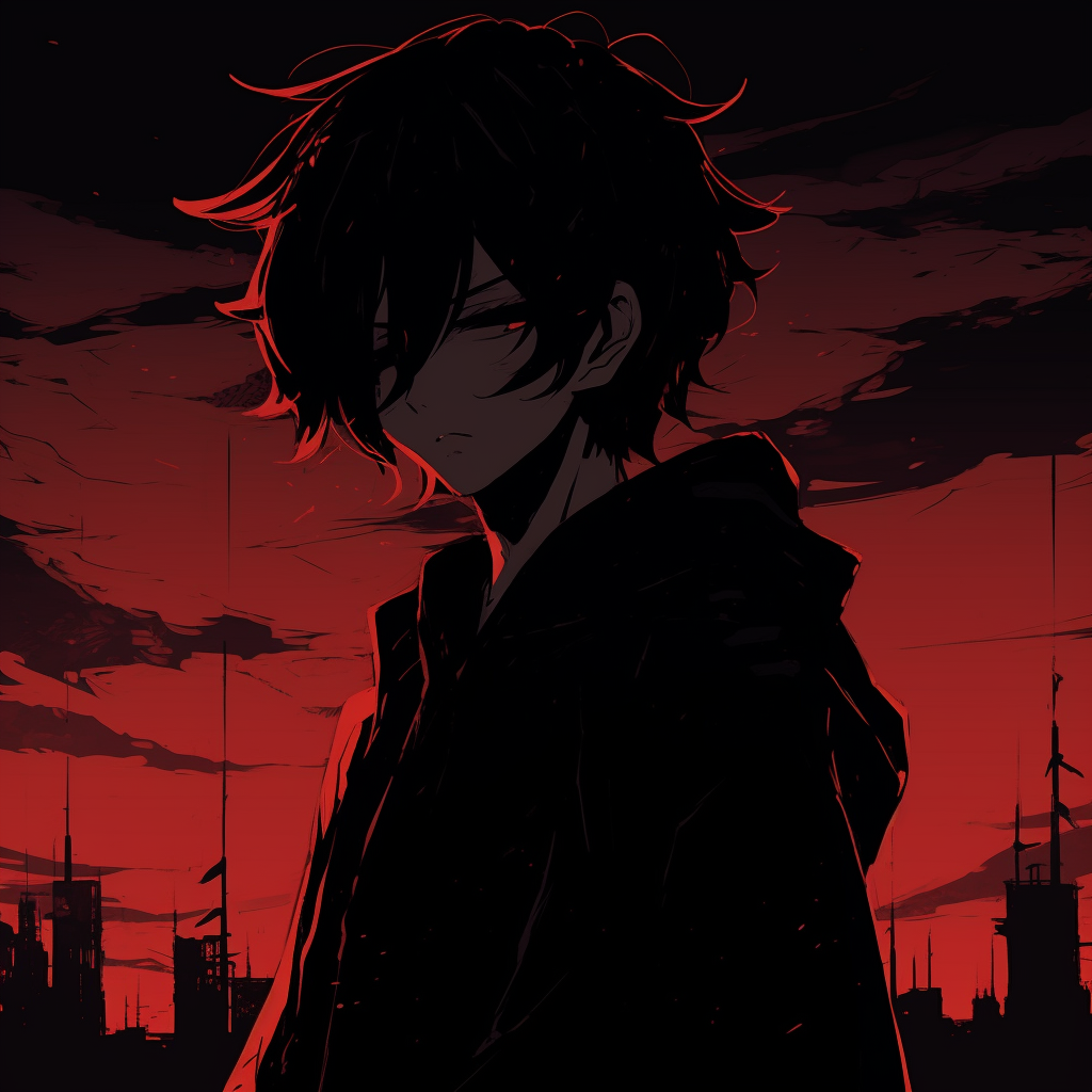 Silhouetted Anime Boy Anime - Anime Boy Pfp Aesthetic Selection (@pfp)