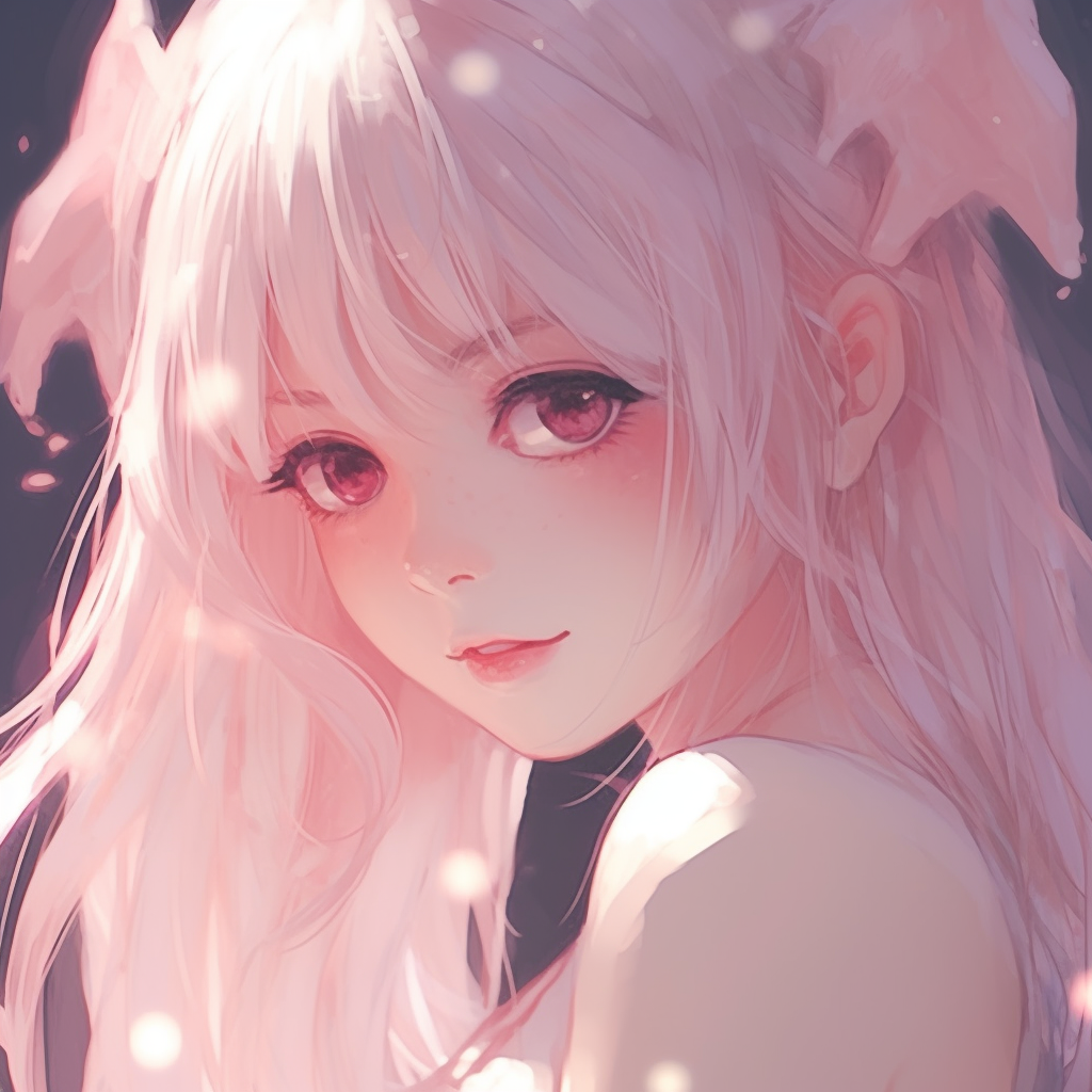 Anime girl with pink hair - Discord Pfp