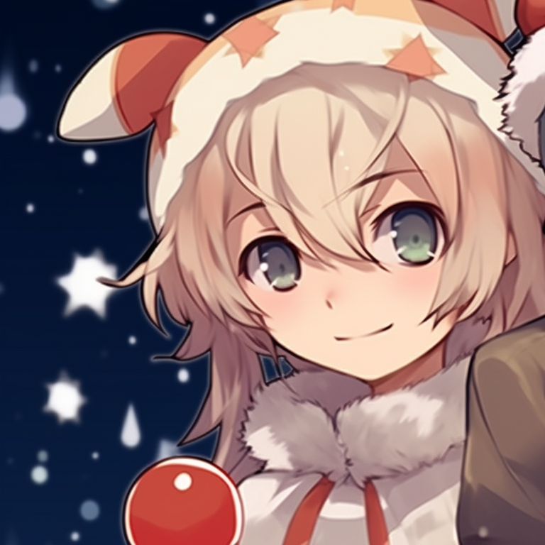 cute matching pfp anime boy x girl christmas｜TikTok Search