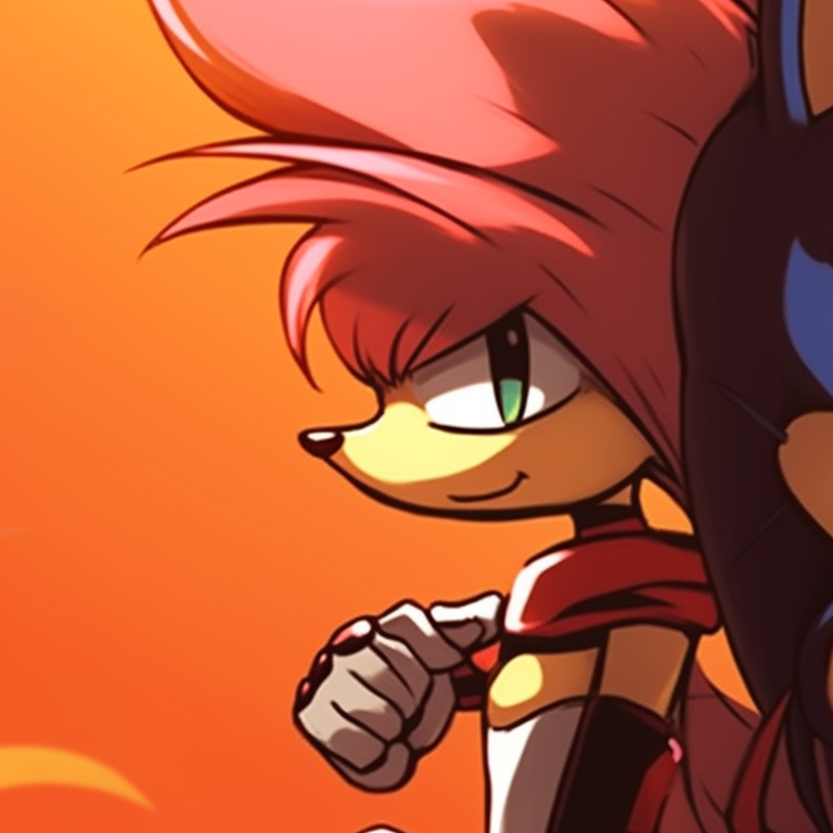 Girl with shadow hedgehog - Discord Pfp