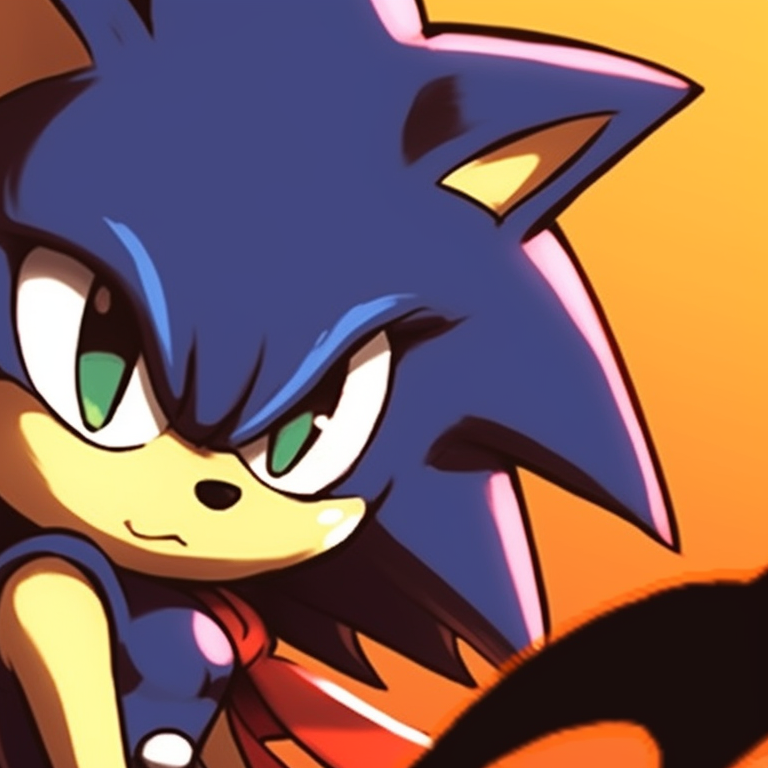 Girl with shadow hedgehog - Discord Pfp