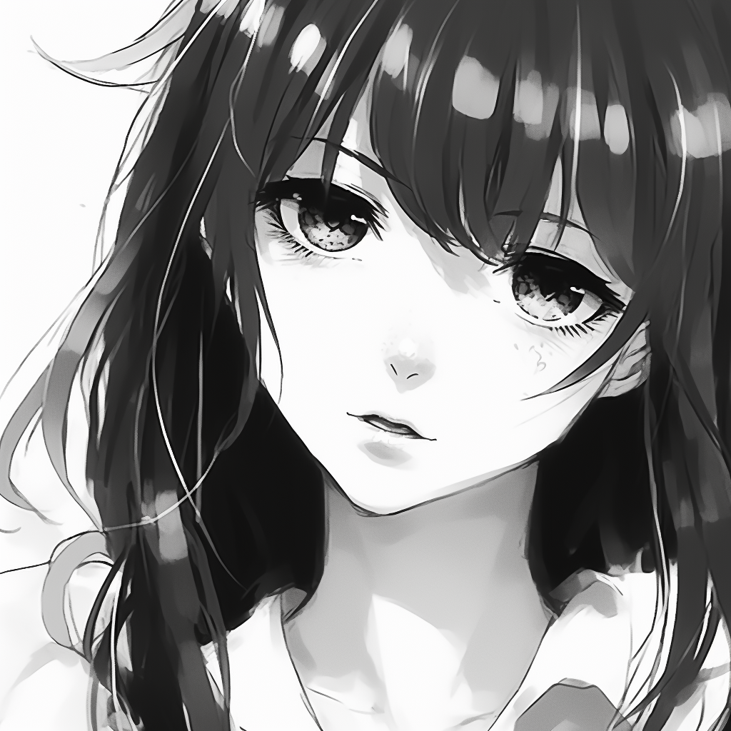 Classic Black And White Anime Girl Pfp - Top Black And White Pfp