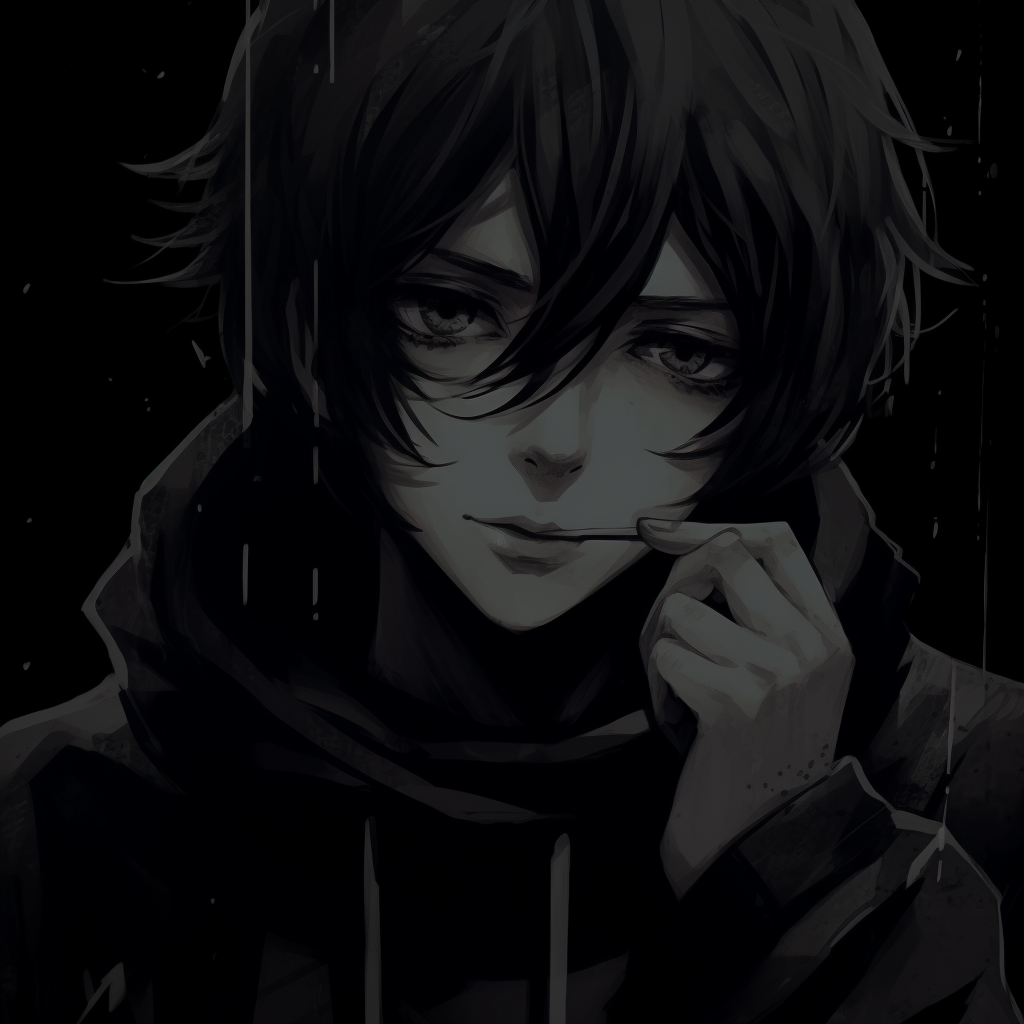 Noir Anime Illustration Anime - Anime Pfp Dark Aesthetic