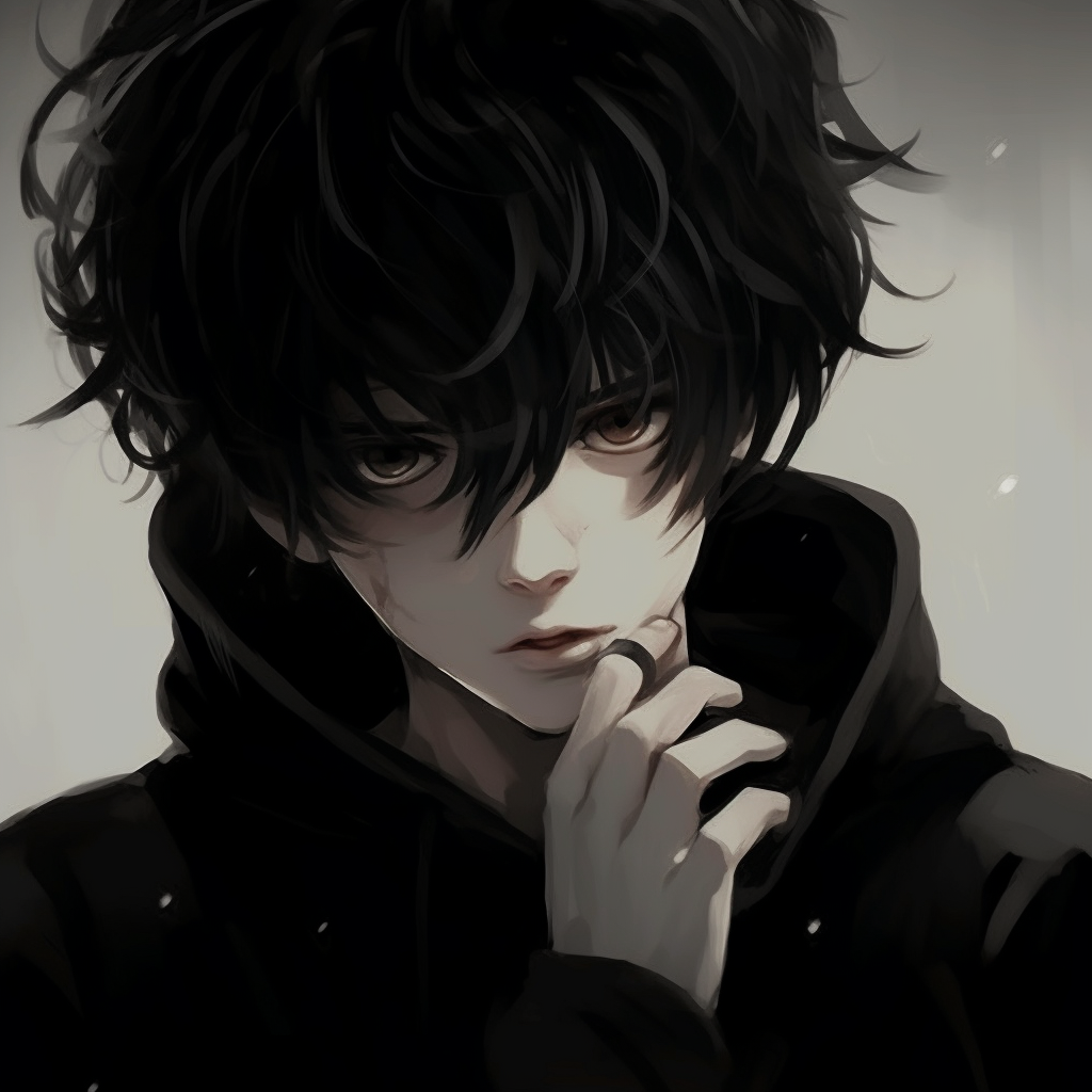 Anime Boy Black PFP - Aesthetic Anime PFPs for Discord, TikTok