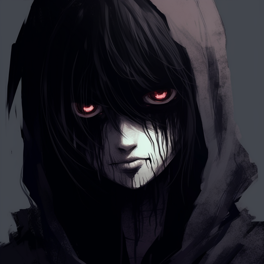 Malevolent Anime Stare - creepy scary anime pfp