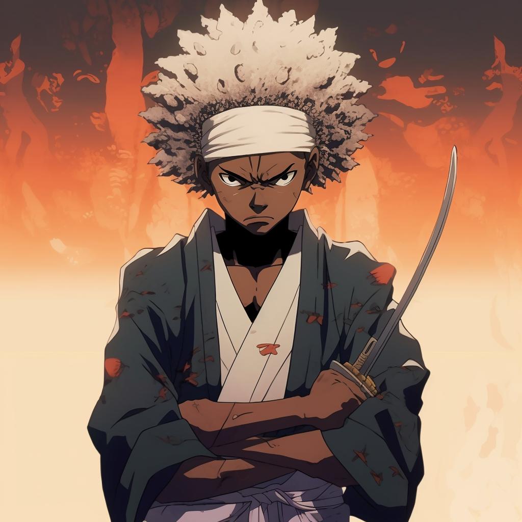 Close Up Of Afro Samurai - Amazing Black Anime Characters Pfp (@pfp)