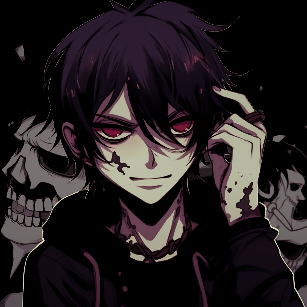 Anime Character with Piercing Gaze - dark aesthetic anime pfp