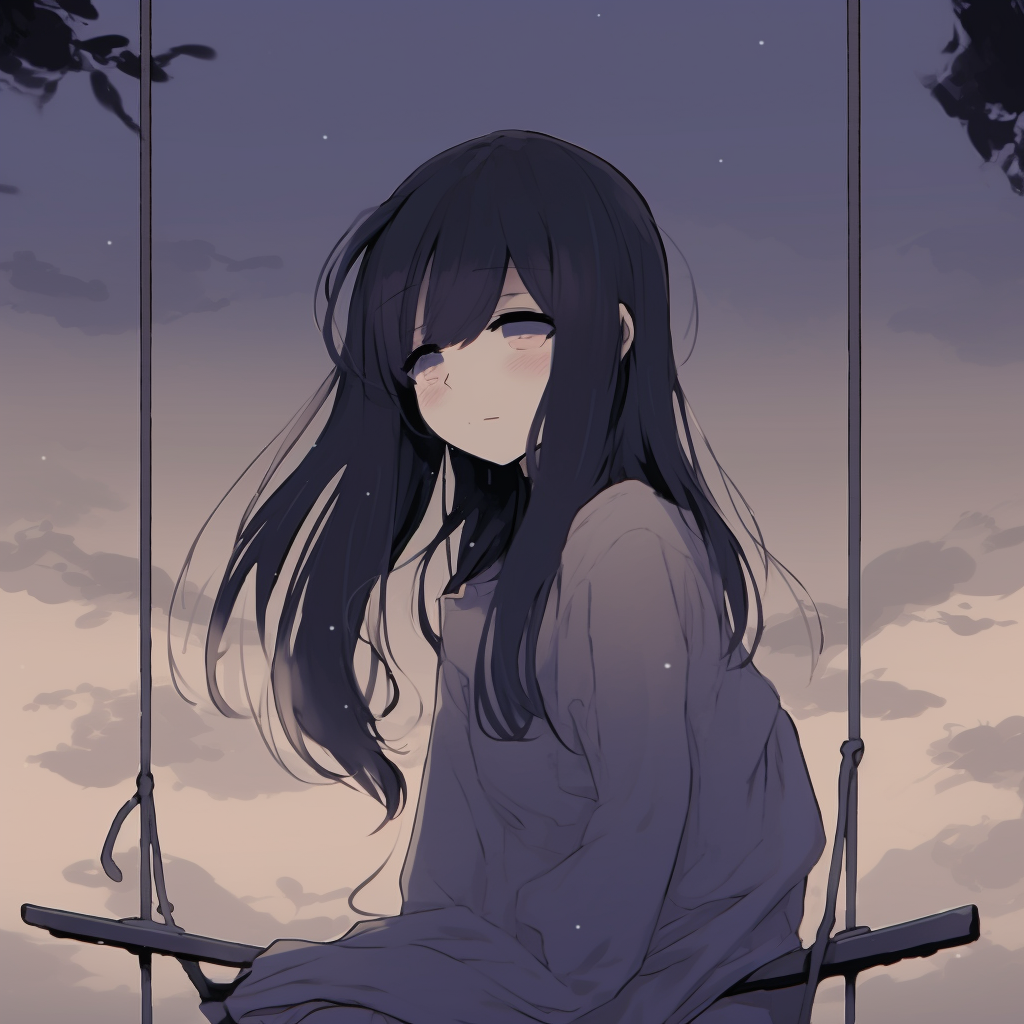 Somber Expression Anime Girl - Depressed Anime Girl Pfp (@pfp)