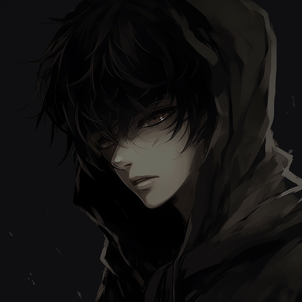 Noir Anime Illustration Anime - Anime Pfp Dark Aesthetic