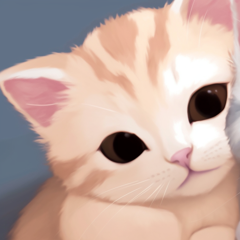 Cat Couple - matching cat pfp with artistic flair left side