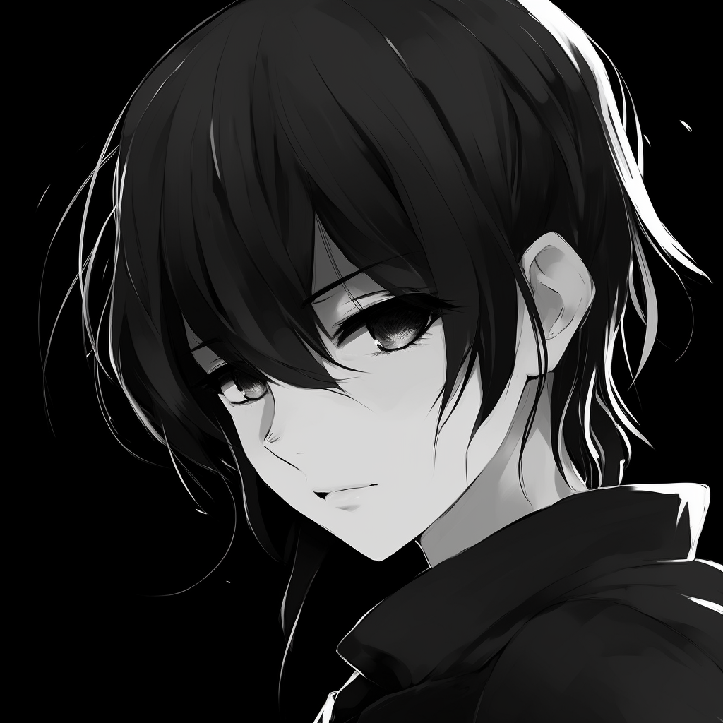 Classic Black And White Anime Girl Pfp - Top Black And White Pfp