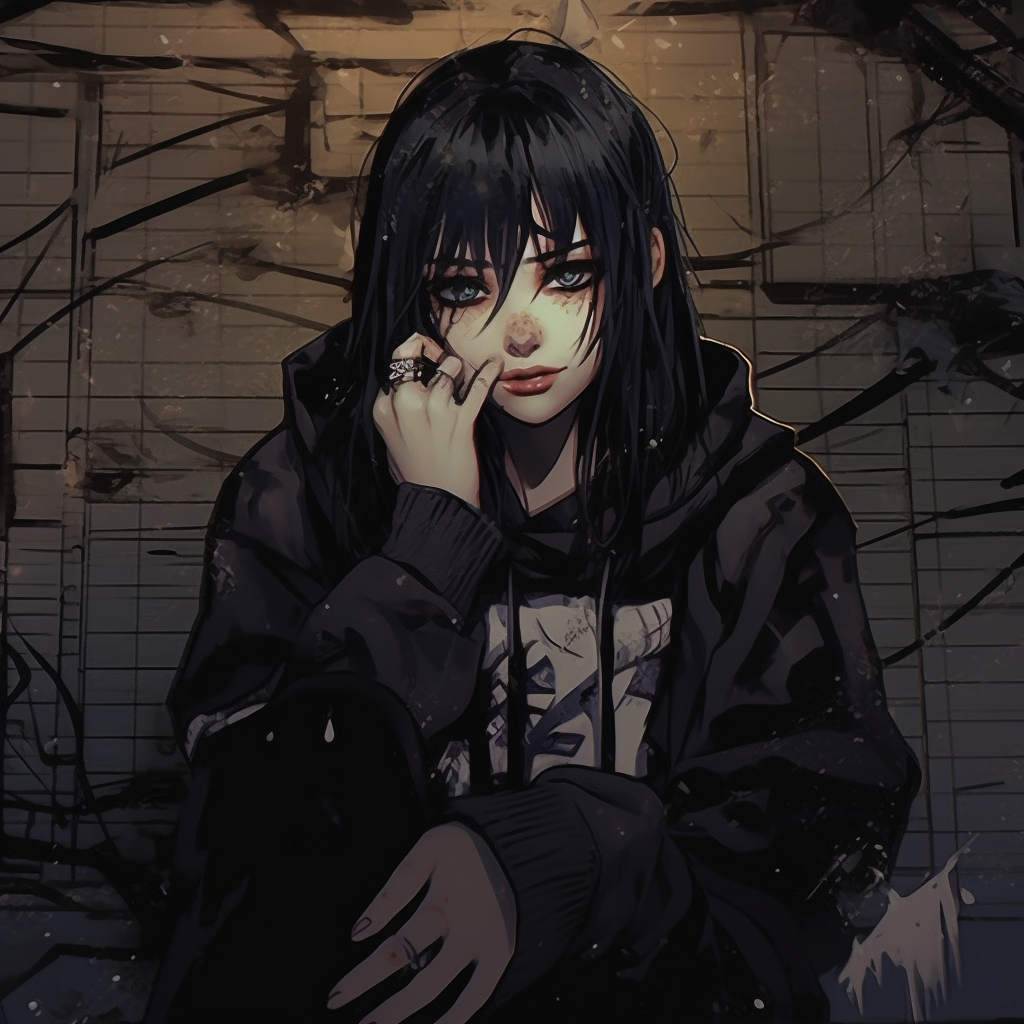 Anime Character with Piercing Gaze - dark aesthetic anime pfp