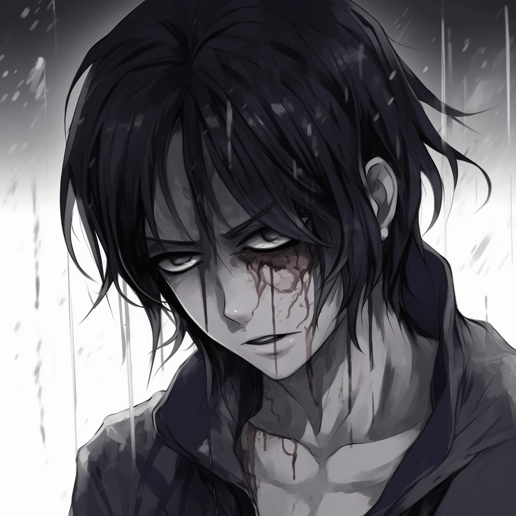 Anime character sad