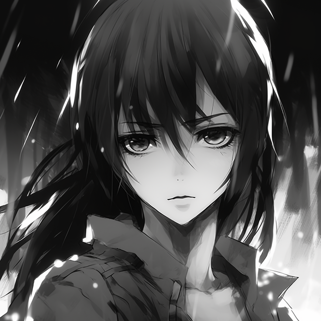 Classic Black And White Anime Girl Pfp - Top Black And White Pfp