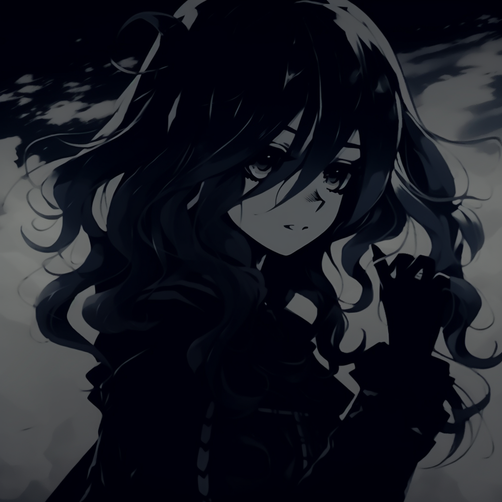 Shadowy Anime Girl Profile - dark anime pfp female - Image Chest