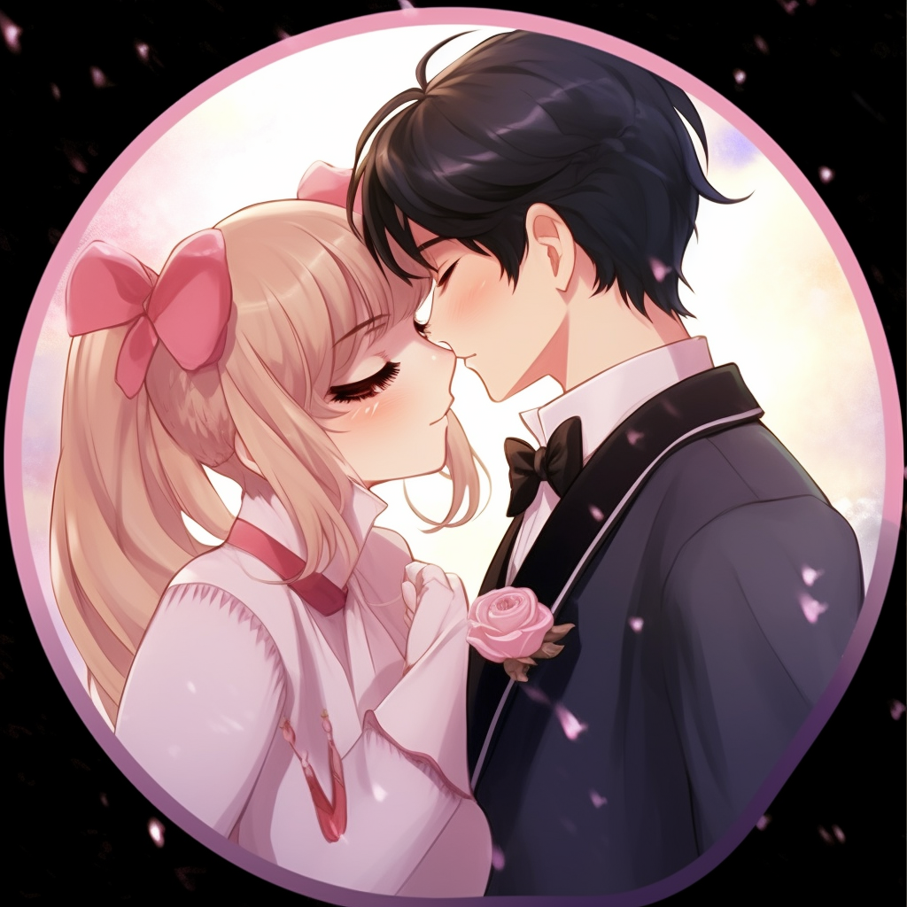 Anime couple., kiss, anime, couple, love, HD wallpaper | Peakpx