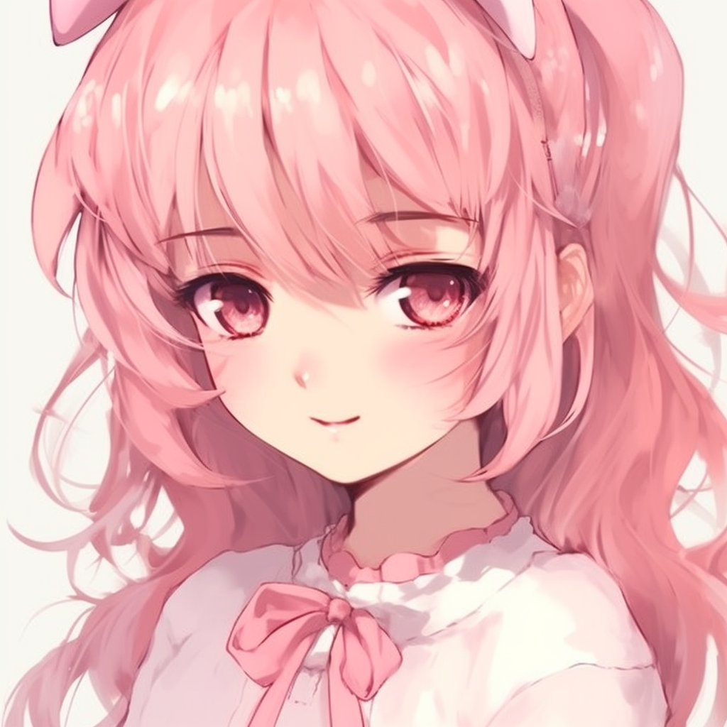 Winking pink haired anime girl - Pink Anime Girl PFP Gallery (@pfp) | Hero