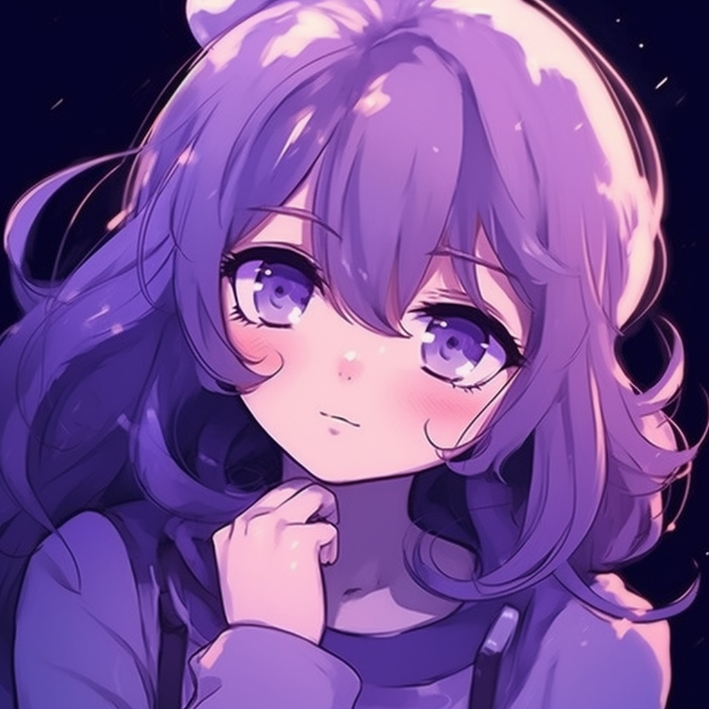 Purple Haired Anime Girl - Expert Purple Anime Pfp (@pfp)