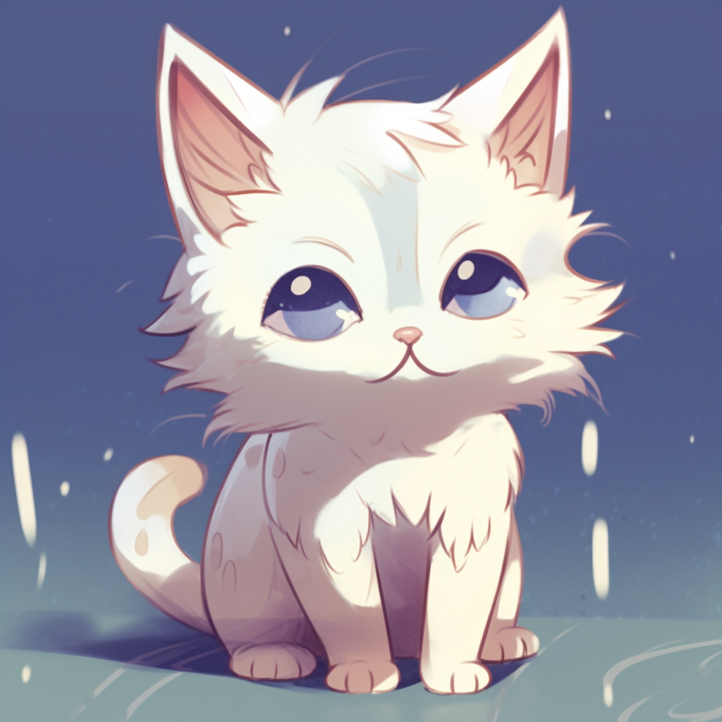 Cute White Cat Kitten Kitty Icon Kawaii Cartoon Character Funny, icon cat  anime - thirstymag.com
