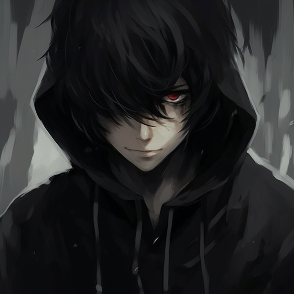 Enigmatic Boy With Hidden Eyes - Dark Aesthetic Anime Pfp Collection (@pfp)
