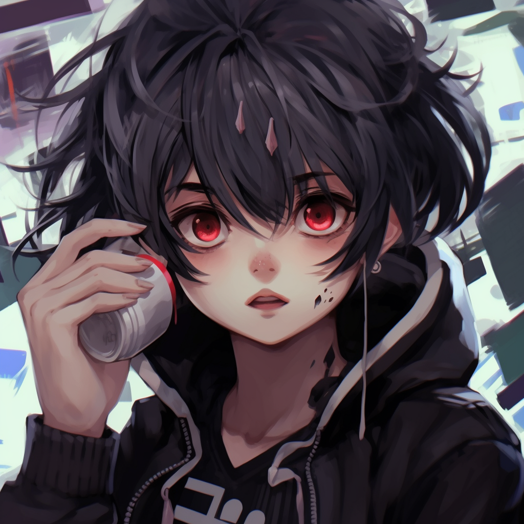 Anime Character with Piercing Gaze - dark aesthetic anime pfp