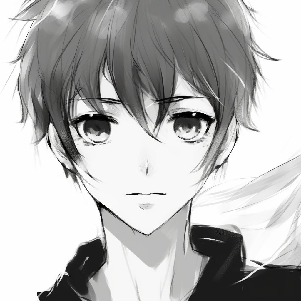 Anime Beauty In Black And - Anime Profile Picture Black And White (@pfp)