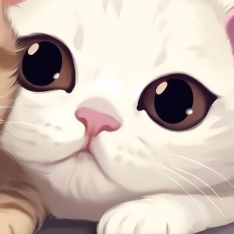 Amused Angora Amigos Cute - Matching Cat Pfp Aesthetic Matching