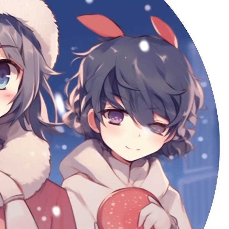 cute matching pfp anime boy x girl christmas｜TikTok Search