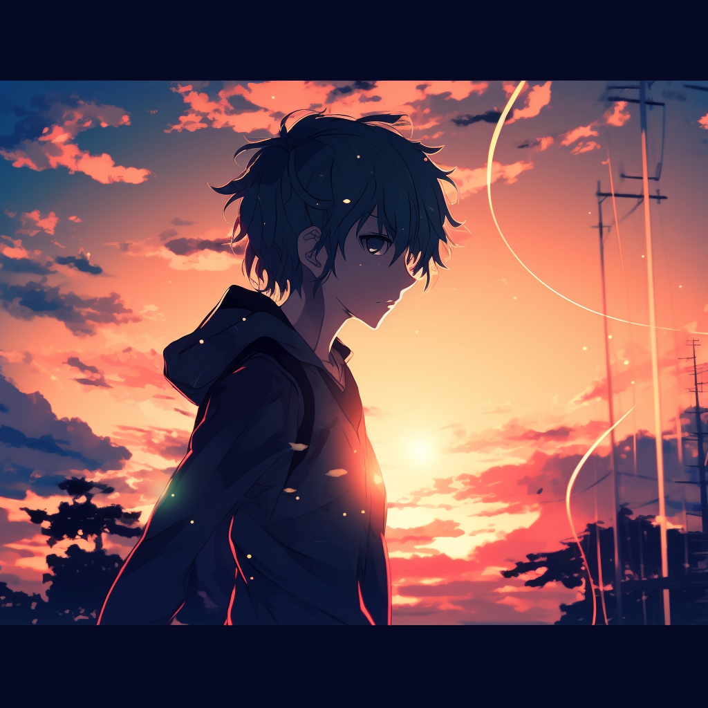 High Contrast Anime Boy Profile - Anime Boy Pfp Aesthetic