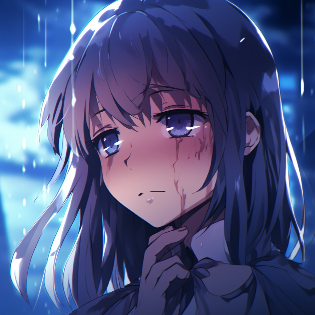 crying anime girl 6617397 Vector Art at Vecteezy