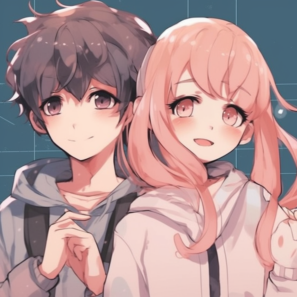 Matching profile pictures for a couple, featuring anime characters, profile  pics for couples