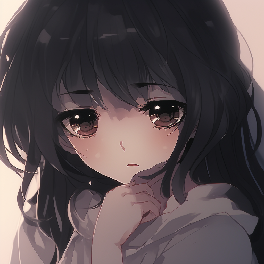 Sorrowful Anime Girl - adorable sad anime pfp - Image Chest - Free