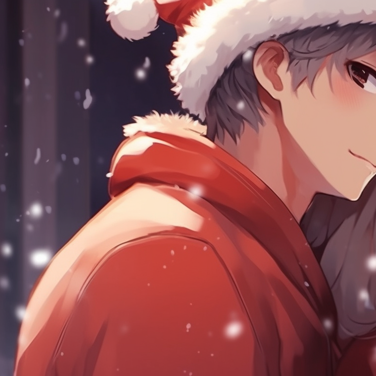 cute matching pfp anime boy x girl christmas｜TikTok Search